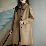 Fongt This Coat Woman 2025 Autumn And Winter New Small Man Thick Korean Version Of The Long-Term Coat