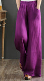 Fongt Of Spain Leftover Prices Summer Thin Nine-Point Broad Leg Pants Women High Waist Mouth Loose Cotton Leisure Pants