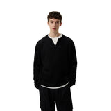Fongt Wears Two Long-Sleeved T-Shirts For Men And Women Loosely Lazy Wind Oversize Design Sense Simple Top