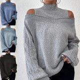 Fongt Point T-Shirt With Long-Sleeved Knitted Jersey Temperament Elegant Loose Sweater