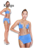 Two Piece Sets Women 2021 Summer Ladies Strap-Wrapped Top And Mini Skirt Elegant Solid Color Sexy Skirt