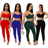 two piece set shiny long sleeve tracksuit for female 2 piece set winter two pieces sets women's