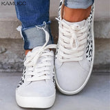 Trendy Sneaker Women 2021 New Arrival Leopard Print Ladies Lace Up Casual Shoes Outdoor Running Walking Comfortable