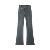 Fongt Pendant Horn Pants 2025 New Spring And Autumn High-End Blue High-Waisted Micro-Horn Jeans Woman