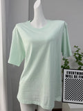 Fongt Cotton Collar Solid Color T-Shirt Girl 2025 Spring And Summer New Hot Cotton Short-Sleeved Top