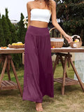 Fongt Summer Leisure Wide-Legged Cotton Pop High-Waisted Loose Trousers Women's Trousers
