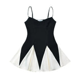 Fongt And White Sling Dress 2025 Spring And Summer Sexy Dew Hot Girl Maid Mini Dress