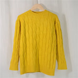 New 2021 Autumn Winter Women's Sweaters Pullovers Warm Minimalist Korean Elegant Pink Solid Ladies Jumpers
