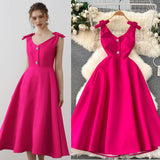 Fongt Luxury Banquet High-End Court Style Dress Temperament V Receive Waist Thin High-End Exquisite Dress