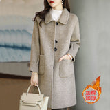 Fongt This Coat Woman 2025 Autumn And Winter New Small Man Thick Korean Version Of The Long-Term Coat