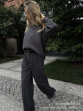 Fongt And Winter Explosion Of Women's Knitted Shirt Round-Neck Solid Color Loose Sweater
