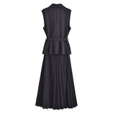 New Pleated Vest Dress 3897166-Outfit