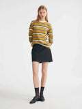 Fongt 2025 New Striped T-Shirt Women Simple Casual Loose Thin Sleeve Long-Sleeved Top