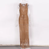 Fongt New Bikini Hooded Hollow With Twisted Swimsuit Jacket Beach Sunscreen Dress Woman