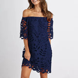 Fongt And Summer 2025 New Color Lace Lace Mid-Sleeve Commuting Dress With Braided Short
