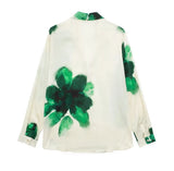 Fongt Summer Casual Printing Trouser Set New Women's Hanging Shirt