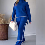 Fongt 2025 New Solid Color Casual Blouse Loose Comfortable Design Micro-Thorn Trousers Set Woman
