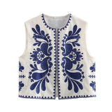 Fongt New Embroidery Round Cardigan Fashion Horse Armor