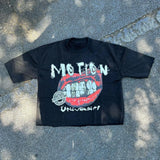 Fongt T-Shirt Five-Sleeved Loose Hip-Hop Top Tide Brand Series