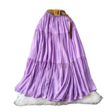 Fongt Half-Dress Women's Dress 2025 Summer Small Medium Long Leisure High-Rise Thin Thong Ponve Cake Skirt