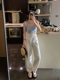 Fongt Rope Sling Sling Slings Small Vest Women's Summer 2023 New Fashion Umbilical Wrinkles Wearing Sleeveless