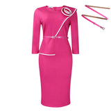 Fongt Women's 2025 Spring New Fashion Elegance Elegant OL Tongle Pencil Dress Packed African Dress
