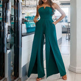 Fongt Summer New Women's Fashion Sexy Small V-Neck Bras Slacks Open Fork And Body
