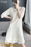 dress 2023 spring and autumn new style large size women's medium sleeve medium length A-line