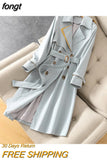 Women Double Breasted Casual Fashion Solid Popular Youth Y2K All Match College Autumn Korean Style A-line M-4XL Femme