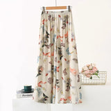 Fongt High-End Cotton Pyjamas Ladies Summer Thin Artificial Silk Home Leisure Long Trousers Straight Can Be Worn Outside