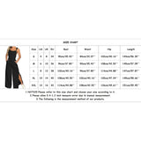 Women's Summer Fashion Sleeveless Jumpsuits Elegant Twisted Knot Cotton Linen Wide Leg Pant Rompers Loose Womens Jumpsuit-Outfit