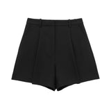 New Spring Style High Waist Shows Thin Pleated Casual Shorts 1478030-Outfit