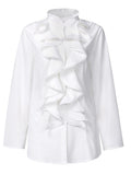 Asymmetrical Tops Women's Spring Blouse ZANZEA 2022 Casual Button Down Blusas Female Lapel Long Sleeve Shirts