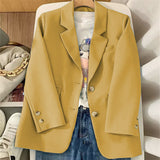 Fongt Jacket Female Spring New Korean Version Classic Two Buckle Temperament Orange Loose Casual Web Celebrity Small Suit Female-Outfit