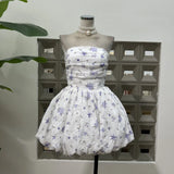 Gentle Small Fresh Folds Folded Crotch Unkempty Dress With Bottom Shorts Early Summer Temperament Chic Design