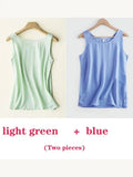 Women's Blouses Cotton and Linen Sleeveless Tops Shirt Female O Neck Summer Solid Green Tunic Blouse Basic