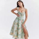 Floral Corset Midi