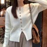 Fongt Design Sweater Coat Wearing Pure Autumn And Winter Korean 2025 Simple Knitted Bottom Shirt Temperament New