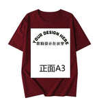 Fongt Pattern Printed T-Shirt Small Batch Order Stable Short Sleeve Top Shirt