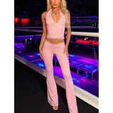 Fongt Women's New Sexy Lace Sports Suit Pants