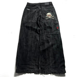 Straight Jeans For Men Retro Hip-Hop Goth Street Clothing Harajuku Men's Casual Pants 1028-0-Outfit