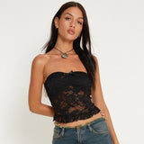 Fongt Spring Fashion Trend Women's New Shoulder Repair Exposed Umbilly Lace With A Small Vest