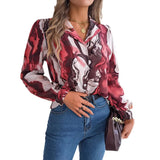 Shooting 2025 Spring And Summer Casual Striped Suit Collar Long-Sleeved Shirt Women's