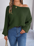 Fongt Shooting 2025 Autumn And Winter Casual Relaxation Solid Color Bat Sleeve Sweater Women's Clothing