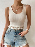 Fongt Spring And Summer New Products Repair The Hem Splicing Taway Design Vest Top