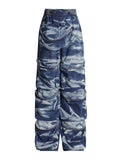 Fongt Style Jeans Two-Piece Female Spring / Summer 2024 New Personality Condole Top Multi-Pocket Cargo Pants-Outfit