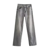 Fongt Long Leisure New Autumn 2025 Wide-Legged Jeans Women's Clothing
