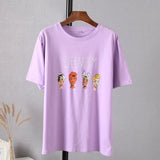 Gothic Printed Women T Shirt 100% Cotton Short Sleeve Cartoon Graphic Female Soft Top Jumper Female Cusual