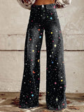 Daisy Women's Jeans High Waisted Wide Leg Pants Loose Women's Thin Imitation Jeans Wide Leg-Outfit