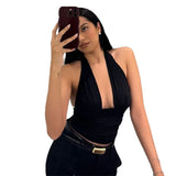 Fongt Spring Summer New Women's Solid Color Sexy Hanging Back Repair Small Vest Hot Girl